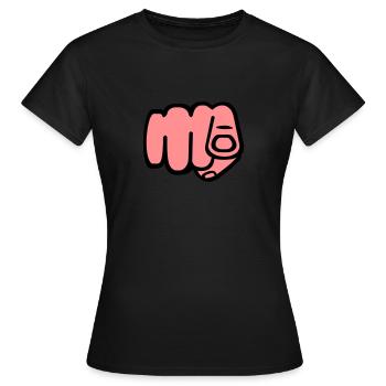 Finger - Frauen T-Shirt - Schwarz - Vorne - AI Model Female 172 dark (172cm)