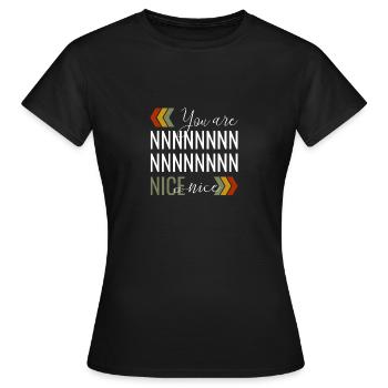 Tu es gentil - T-shirt Femme - noir - Devant - AI Model Female 172 dark (172cm)