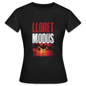 Lloret De Mar Modus - Frauen T-Shirt - Schwarz - Vorne - AI Model Female 172 dark (172cm)