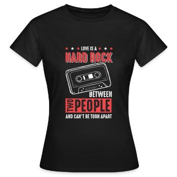 liebe hardrock - Frauen T-Shirt - Schwarz - Vorne - AI Model Female 172 dark (172cm)