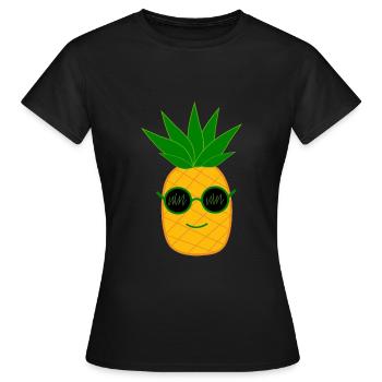 Pineapple Summer Festival - Women's T-Shirt - black - Front - AI Model Female 172 dark (172cm)