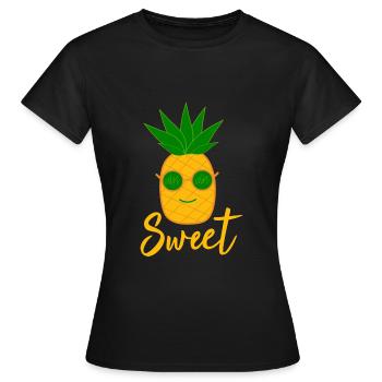Pineapple Summer Festival - Women's T-Shirt - black - Front - AI Model Female 172 dark (172cm)