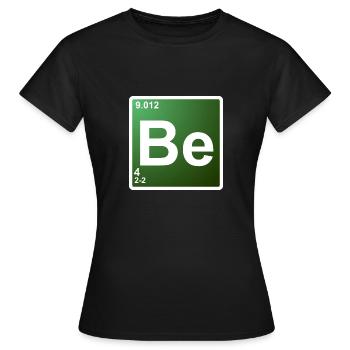 Be - Beryllium - Chemie Element 4 - Frauen T-Shirt - Schwarz - Vorne - AI Model Female 172 dark (172cm)