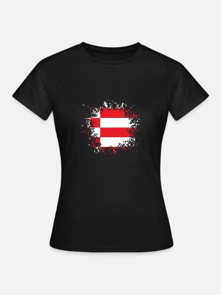 Bremen flag color splash stain blob - Women's T-Shirt - black