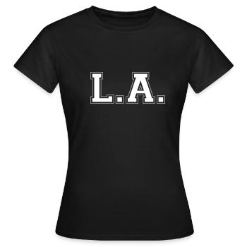 LA - Los Angeles - Women's T-Shirt - black - Front - AI Model Female 172 dark (172cm)