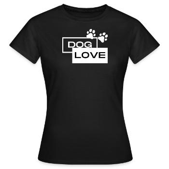 Dog Love - Design pour les amoureux des chiens - T-shirt Femme - noir - Devant - AI Model Female 172 dark (172cm)