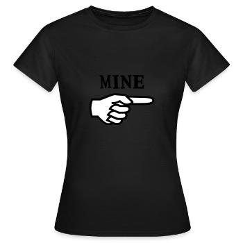 Mein - Hand Finger - T-shirt Femme - noir - Devant - AI Model Female 172 dark (172cm)