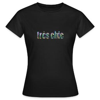 très chic - Frauen T-Shirt - Schwarz - Vorne - AI Model Female 172 dark (172cm)