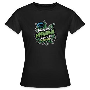 Marijuana university - Frauen T-Shirt - Schwarz - Vorne - AI Model Female 172 dark (172cm)