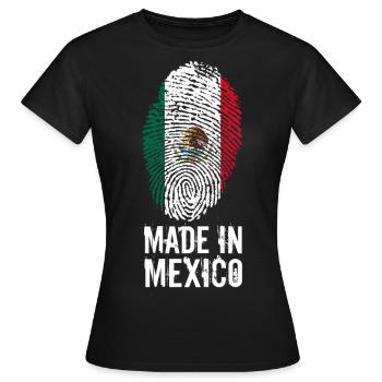 Made In Mexico / Mexique / México - T-shirt Femme - noir - Devant - AI Model Female 172 dark (172cm)