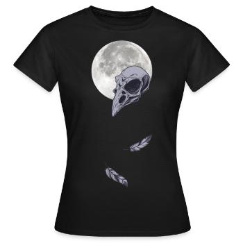 Le corbeau - T-shirt Femme - noir - Devant - AI Model Female 172 dark (172cm)