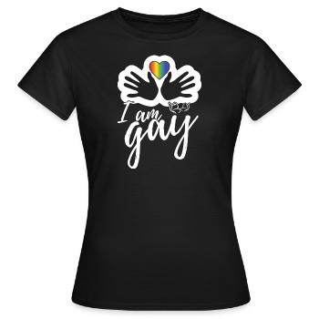 Je suis gay - T-shirt Femme - noir - Devant - AI Model Female 172 dark (172cm)