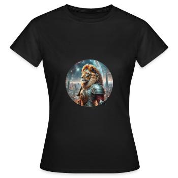 Cyber Lion - T-shirt Femme - noir - Devant - AI Model Female 172 dark (172cm)