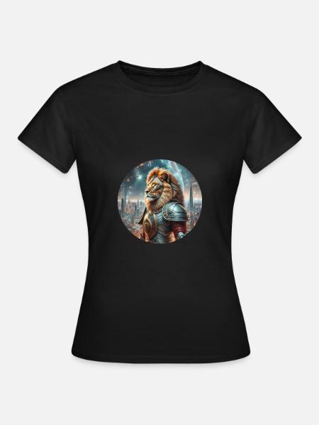 Cyber-Löwe - Frauen T-Shirt - Schwarz