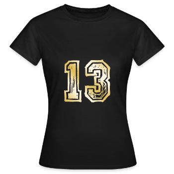 13 Nombre d’or - T-shirt Femme - noir - Devant - AI Model Female 172 dark (172cm)