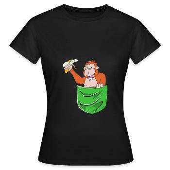 Orang-outan - T-shirt Femme - noir - Devant - AI Model Female 172 dark (172cm)