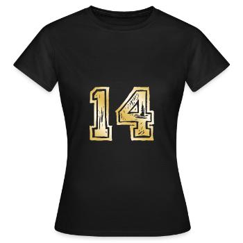 14 Nombre d’or - T-shirt Femme - noir - Devant - AI Model Female 172 dark (172cm)