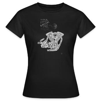 moteur - T-shirt Femme - noir - Devant - AI Model Female 172 dark (172cm)