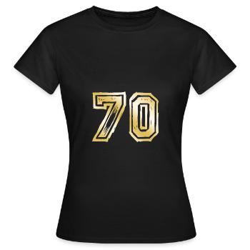 70 Nombre d’or - T-shirt Femme - noir - Devant - AI Model Female 172 dark (172cm)