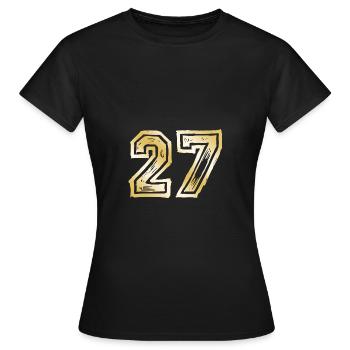27 Nombre d’or - T-shirt Femme - noir - Devant - AI Model Female 172 dark (172cm)