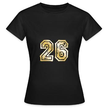 26 Nombre d’or - T-shirt Femme - noir - Devant - AI Model Female 172 dark (172cm)