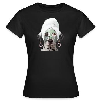 Bien-être Dalmatien - T-shirt Femme - noir - Devant - AI Model Female 172 dark (172cm)