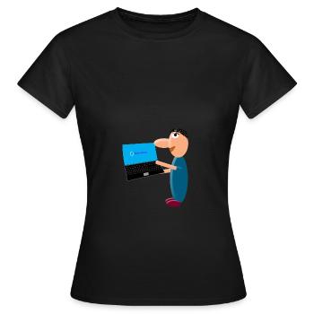Homme patient - T-shirt Femme - noir - Devant - AI Model Female 172 dark (172cm)