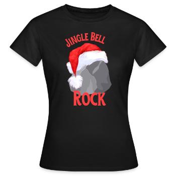 Jingle Bell Jupe Drôle Noël Design - T-shirt Femme - noir - Devant - AI Model Female 172 dark (172cm)