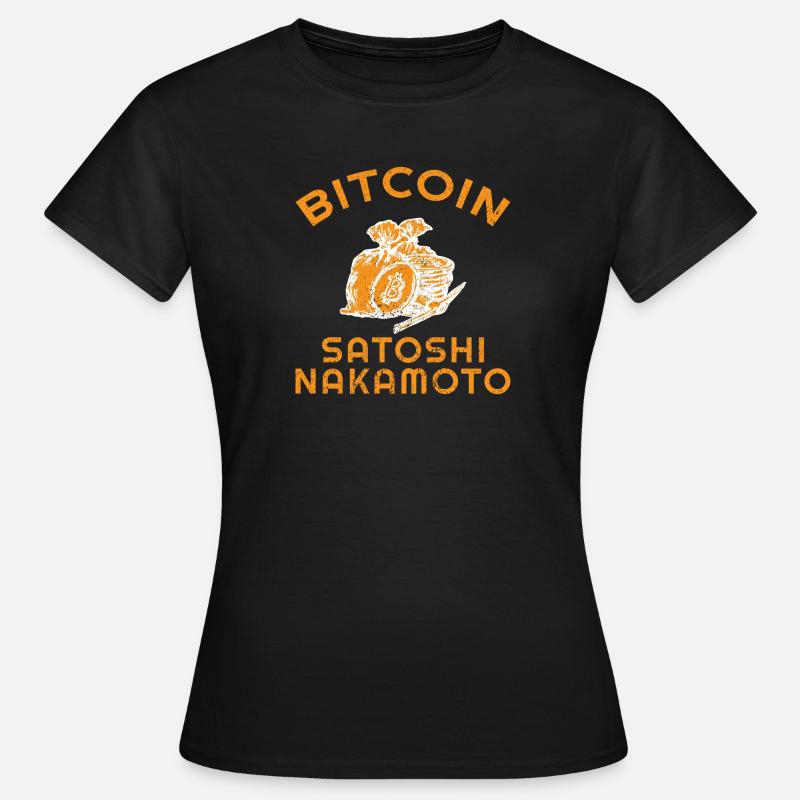Bitcoin Satoshi Nakamoto - Frauen T-Shirt - Schwarz