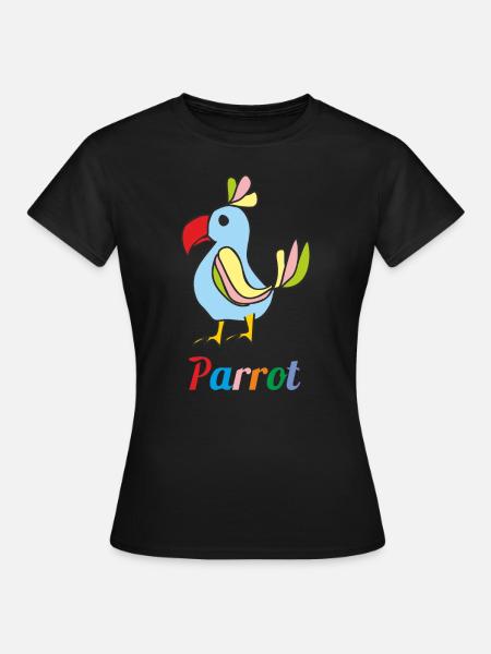 Papagei - Frauen T-Shirt - Schwarz
