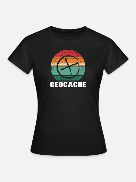 geocache geocacher schnitzeljagd-sunset - Frauen T-Shirt - Schwarz
