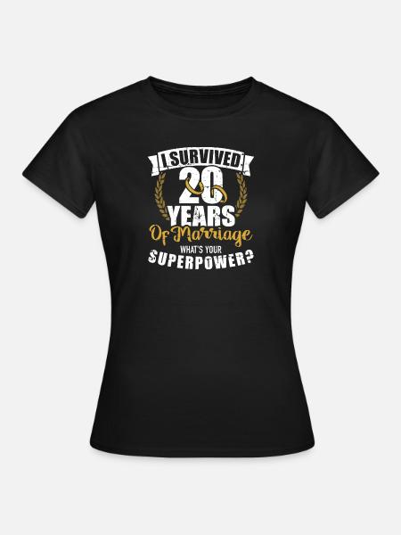 20e anniversaire de mariage - T-shirt Femme - noir