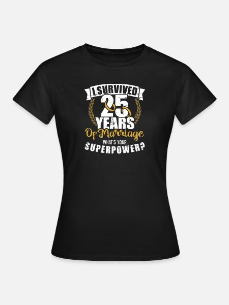 Silver wedding anniversary - Women's T-Shirt - black