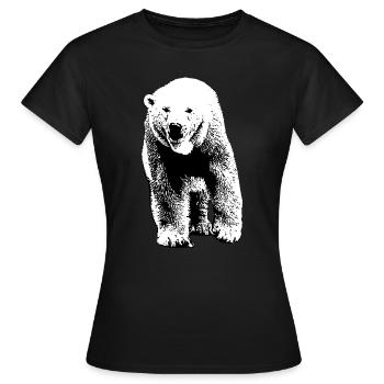 Polar Bear - Eisbär - Frauen T-Shirt - Schwarz - Vorne - AI Model Female 172 dark (172cm)