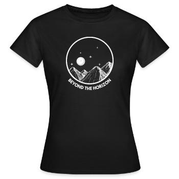 Au-delà de l’horizon - Chemise de l’univers - T-shirt Femme - noir - Devant - AI Model Female 172 dark (172cm)