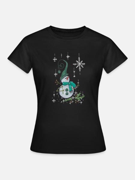 Fantasyschneemann - Frauen T-Shirt - Schwarz