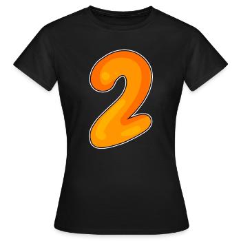 2 - Frauen T-Shirt - Schwarz - Vorne - AI Model Female 172 dark (172cm)