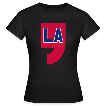 COMMA LA, CAMALA HARRIS POUR LA PRÉSIDENCE 2024 - T-shirt Femme - noir - Devant - AI Model Female 172 dark (172cm)