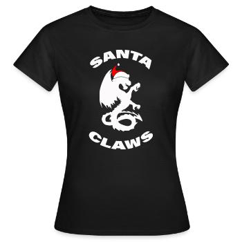 SANTA CLAWS - Frauen T-Shirt - Schwarz - Vorne - AI Model Female 172 dark (172cm)