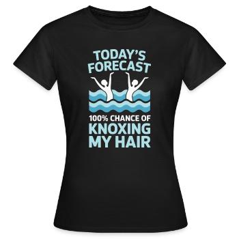 Synchronschwimmen Kunstschwimmen Wassersport - Frauen T-Shirt - Schwarz - Vorne - AI Model Female 172 dark (172cm)