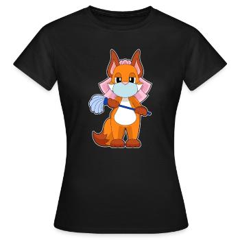 Fuchs Braut Schleier Hochzeit - Frauen T-Shirt - Schwarz - Vorne - AI Model Female 172 dark (172cm)