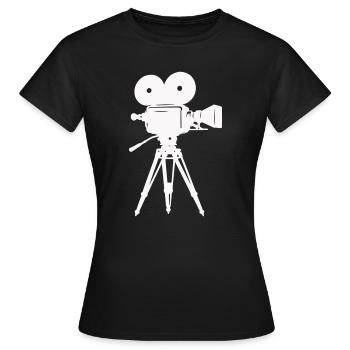 Film Camera Camera - Women's T-Shirt - black - Front - AI Model Female 172 dark (172cm)