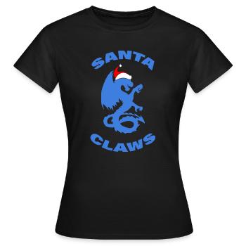 SANTA CLAWS - Women's T-Shirt - black - Front - AI Model Female 172 dark (172cm)