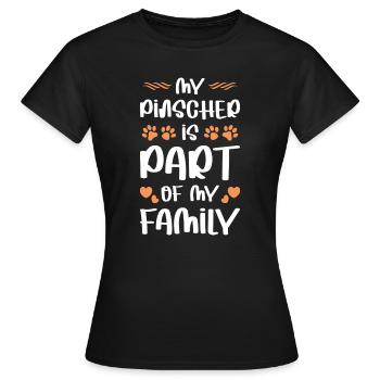 Pinscher - T-shirt Femme - noir - Devant - AI Model Female 172 dark (172cm)