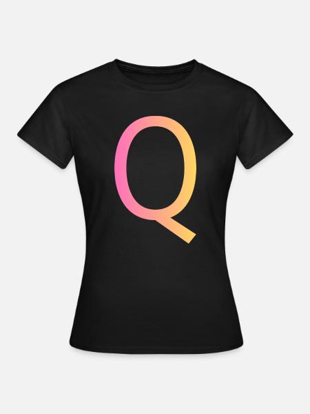 Q - Frauen T-Shirt - Schwarz