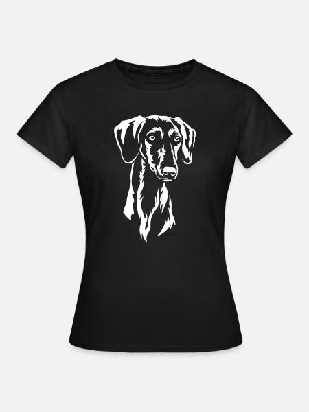 Saluki Kopf "Black Edition" - Frauen T-Shirt - Schwarz