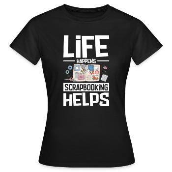 Le scrapbooking aide toujours - T-shirt Femme - noir - Devant - AI Model Female 172 dark (172cm)