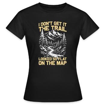 Je ne comprends pas. Randonnée, montagne, alpinisme. - T-shirt Femme - noir - Devant - AI Model Female 172 dark (172cm)