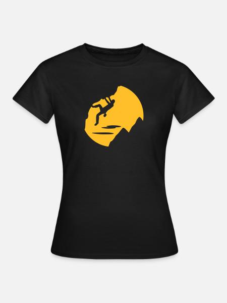 Klettern - Dame-T-shirt - sort
