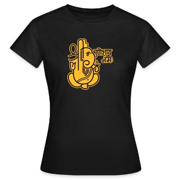 Ganesha Elephant No.05_2c - T-shirt Femme - noir - Devant - AI Model Female 172 dark (172cm)